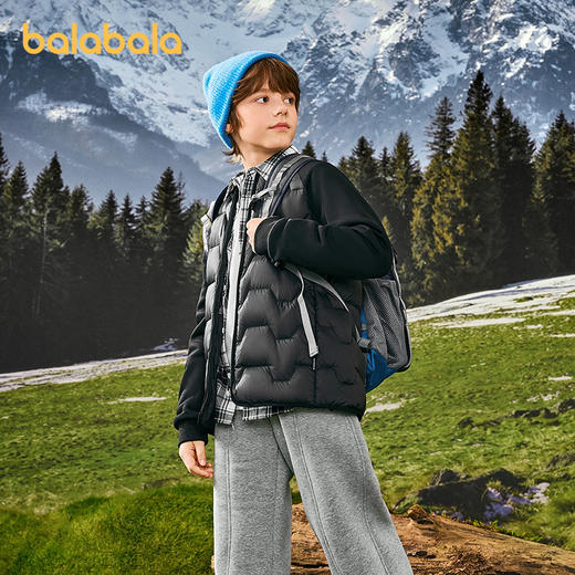 【商场同款】巴拉巴拉童装儿童轻薄羽绒服女童男童2025新款冬三防 商品图0