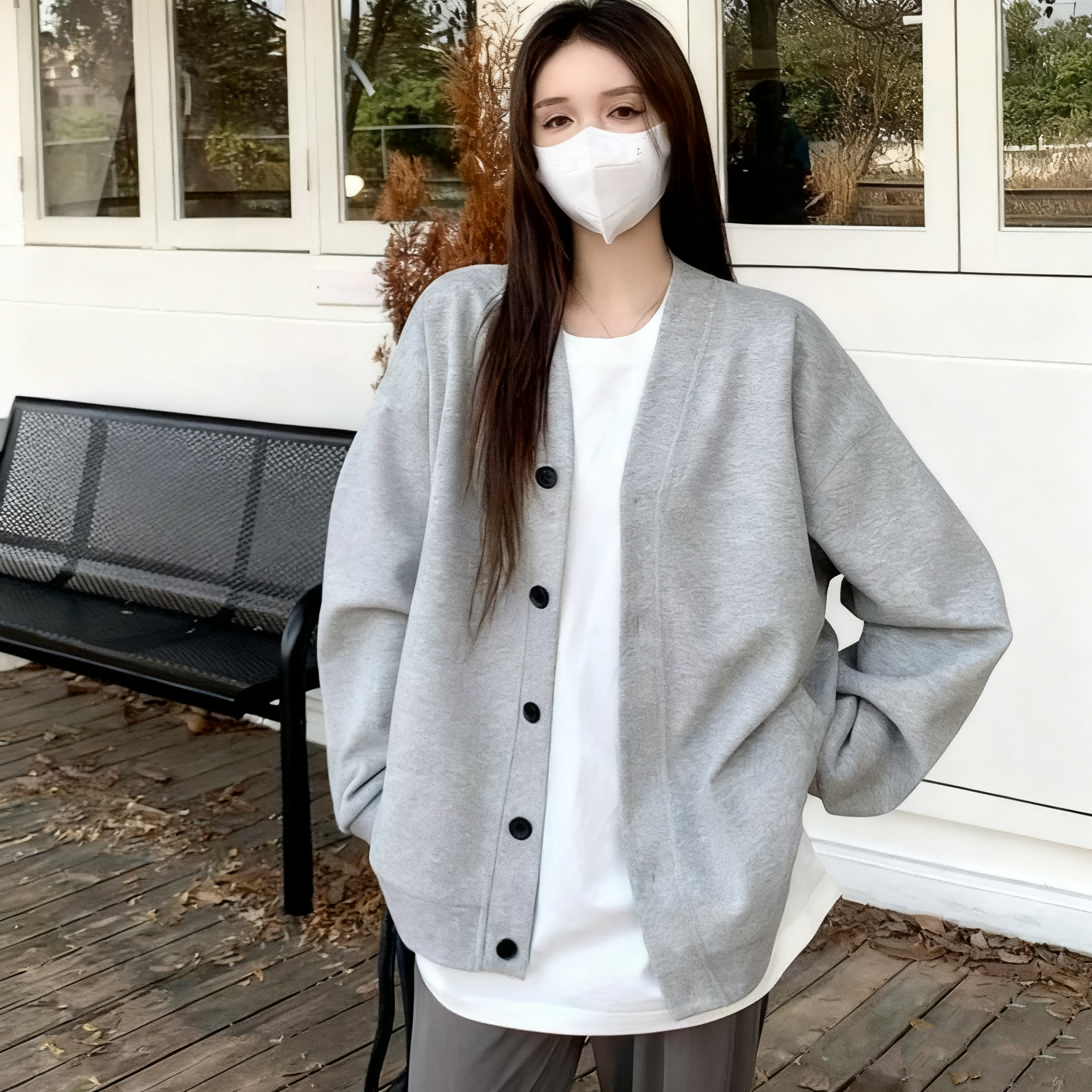 【2025秋冬新款】百搭纽扣针织衫外套 亲肤保暖 细腻柔软 休闲百搭 慵懒风 