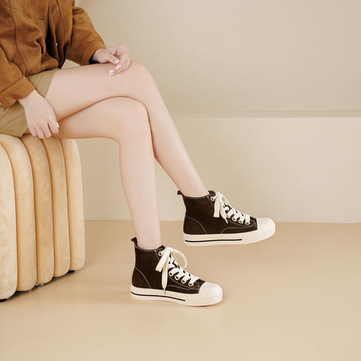 Westory2025年冬季厚底高帮运动鞋休闲板鞋舒适百搭短靴S25DS86261 商品图3