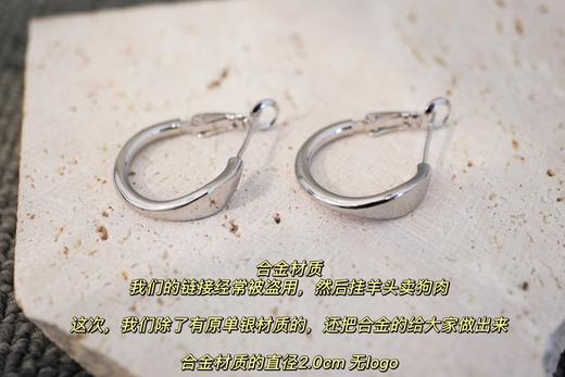 章若楠、张子枫同款素圈耳环 商品图5