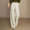 QYM K568-Y羊毛休闲裤时尚厚款阔腿裤高腰直筒裤 商品缩略图0
