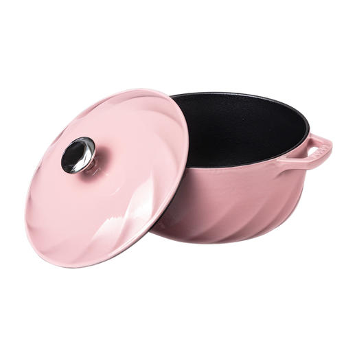 GREE格力 大松铸铁珐琅锅 3.8L 珐琅工艺 厚实铸铁 GTF24-T01e 摩卡粉 商品图2