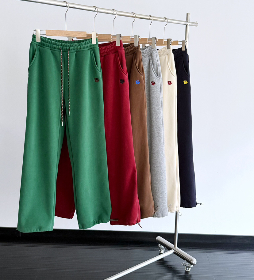 加绒加厚小花卫裤运动裤