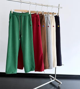 加绒加厚小花卫裤运动裤