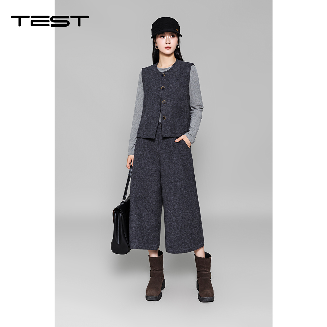 冬上新通勤穿搭高级感气质轻松慵懒套装裤4254010