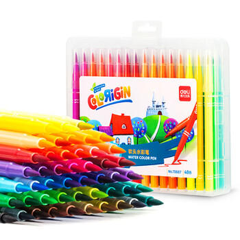 得力（deli）儿童48色可水洗软头水彩笔涂鸦绘画填色画笔开学生日礼物70687 商品图6