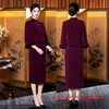 SKY 801326时尚改良新中式长款仿水貂绒旗袍两件套日常加绒旗袍裙 商品缩略图2