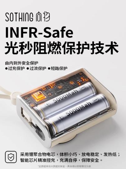 【3c认证】向物小相机充电宝DSHJ-S-2414 2025年新款自带线10000毫安大容量户外便携移动电源快充适用于苹果17华为小米 商品图3