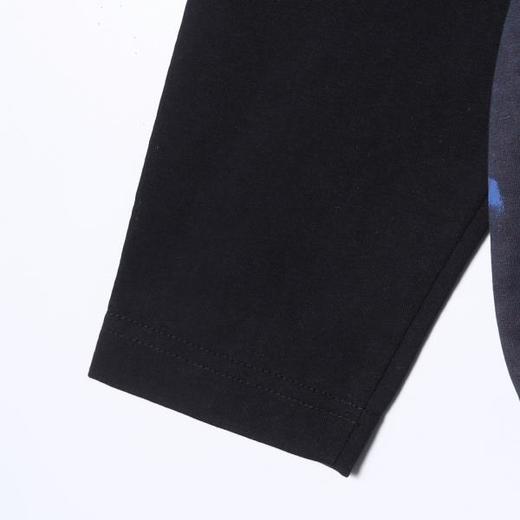 WY1187SDSA男士秋冬新款痞帅男装时尚泼墨圆领假两件长袖T恤宽松百搭 商品图4