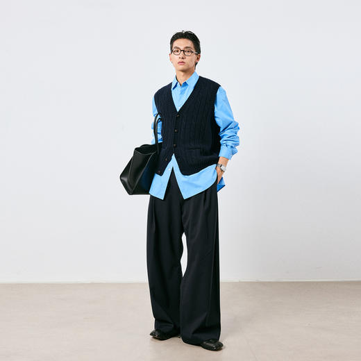 棉仓3671004002-【层序之间】新疆长绒棉衬衫男秋季微宽松叠穿衬衣 商品图3