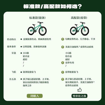 Nabiis那贝斯儿童自行车6-7-10-12岁铝合金超轻便青少年学生单车20寸绿 商品图4