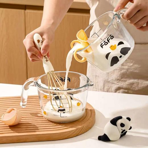 4楼Eubelle欧蓓 川岛屋熊猫玻璃量杯500ml 带刻度厨房用食品级 耐高温烘焙专用 活动价：26元 商品图0