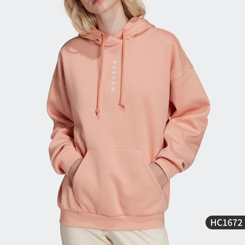 元旦超值抢购 （YY）adidas/阿迪达斯  三叶草针织女士连帽休闲针织卫衣 HC1672