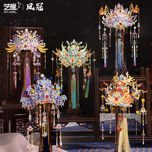 艺模凤冠金属模型3D立体拼图金属拼装手工diy送礼物车载挂饰摆件(款式一个装自选款） 商品图2