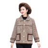 W504-82234-95-168中年妈妈秋装洋气仿水貂绒毛呢格子外套50岁中老年女冬季长袖大衣 商品缩略图4