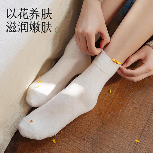 拾袜记秋冬新品金桂香氛袜礼盒  采用100%棉精梳纱线，柔软细腻如金桂花瓣。 商品图2