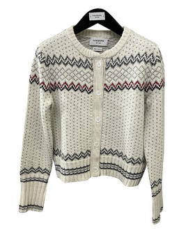 女款费尔岛粗针羊毛开衫毛衣022