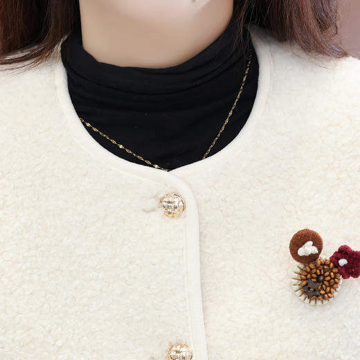 QYM 25YS45-Y时尚小香风皮毛一体外套时尚气质上衣 商品图3