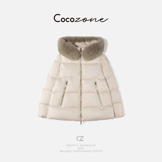 COCO ZONE 刘一一 "MC鹅绒"连帽拉链温暖感鹅绒服 CD2A2579 商品图2