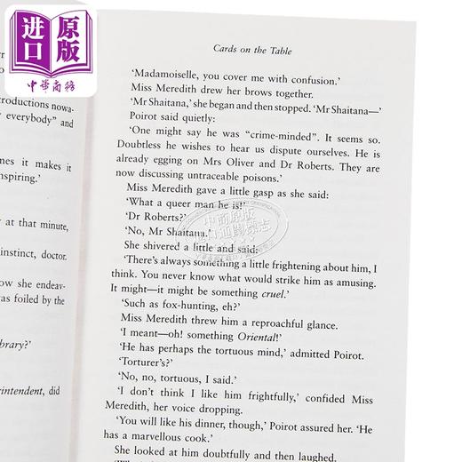 【中商原版】阿加莎系列 牌中牌 波洛 Poirot Cards on the Table 英文原版 Agatha Christie 经典悬疑惊悚小说 商品图5