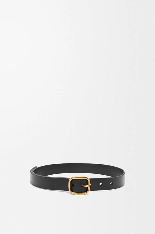 心动气质穿搭，金属铜扣牛皮腰带。植鞣牛皮复古黑色皮带C102266 商品图6