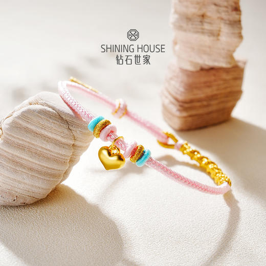 【定价黄金】【限时8折】【现货】钻石世家 足金手串手绳手链 DIY创意手链 串绳绳子手绳 商品图5