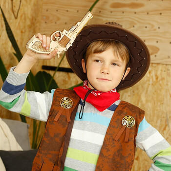 若客（ROKR）左轮手枪 积木枪儿童玩具枪diy手工木质拼装模型枪男孩生日礼物 商品图5