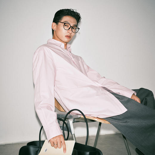 棉仓3671004002-【层序之间】新疆长绒棉衬衫男秋季微宽松叠穿衬衣 商品图0