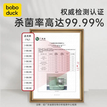 boboduck大嘴鸭消毒锅暖奶消毒烘干一体机恒温水壶2合1奶瓶蒸汽消毒器 6238 商品图1