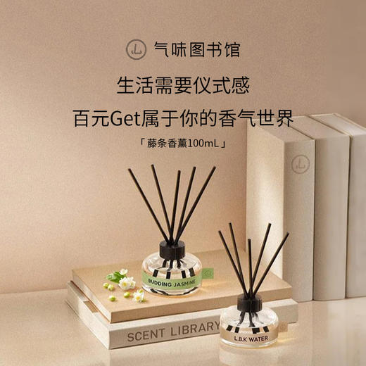 【百元get属于你的香气世界】气味图书馆无火香薰/藤条香薰集合100ml 持久留香 商品图1