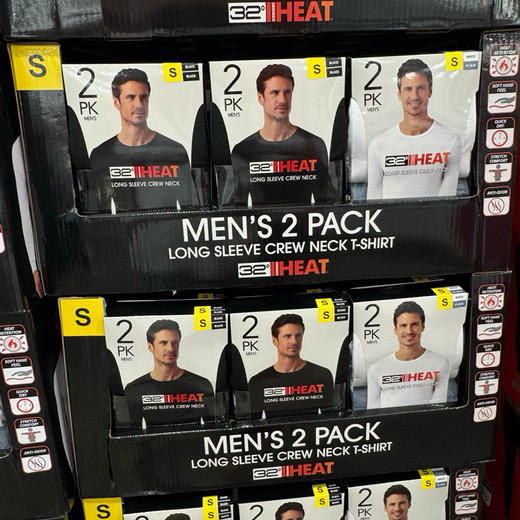 白菜上架！美国32度°HEAT男士 超薄发热保暖内衣套装 商品图4