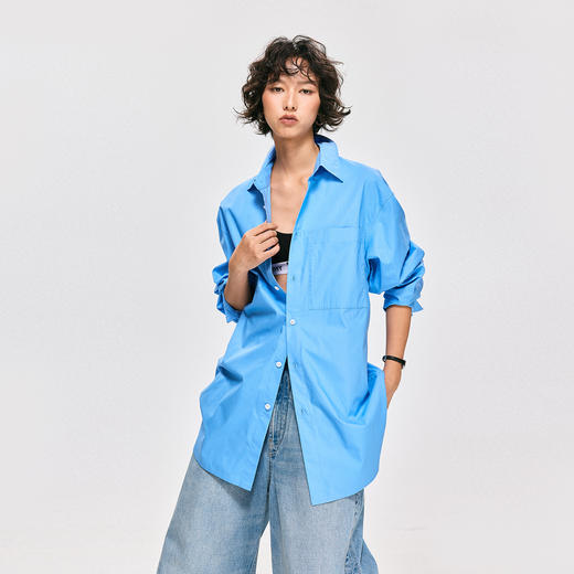 棉仓3671004002-【层序之间】新疆长绒棉衬衫男秋季微宽松叠穿衬衣 商品图2