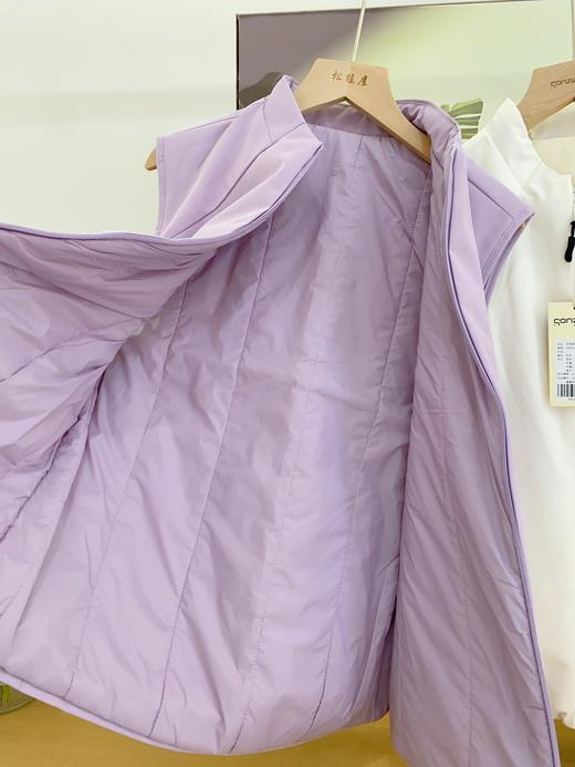 松植屋秋冬女款防风气绒叠穿马甲立领防风设计内里100%绵羊毛锁温 商品图4