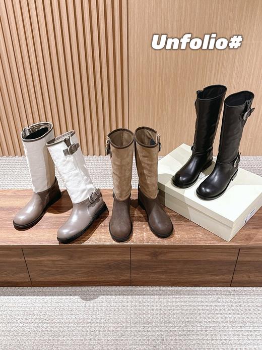 Unfolio 25s秋冬新款 全面升级款 松弛有度的堆叠美学骑士 长靴/短靴（DBG） 商品图1