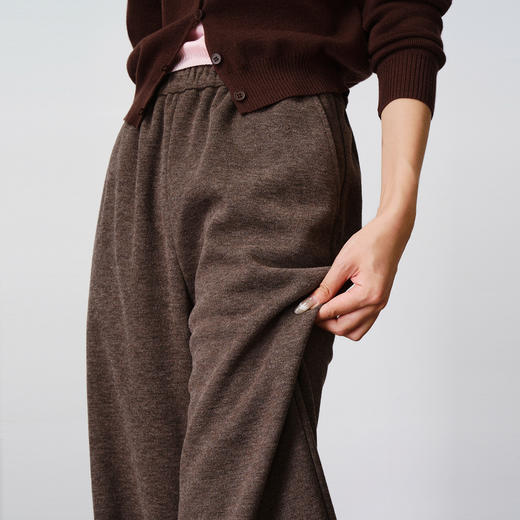 【醋酸羊毛】OLrain欧芮儿秋季2025新款针织宽松直筒阔腿休闲裤女 商品图3