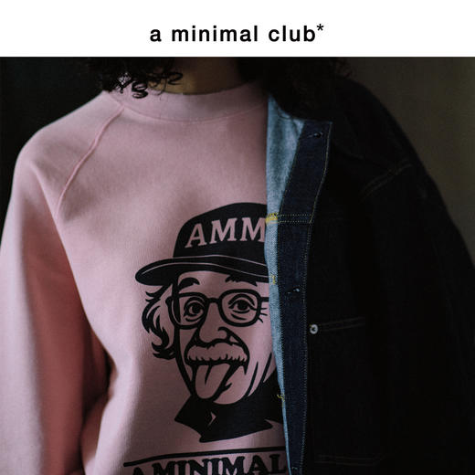 a minimal club做旧水洗450克重毛圈印花卫衣圆领100%棉AM59ST19 商品图0