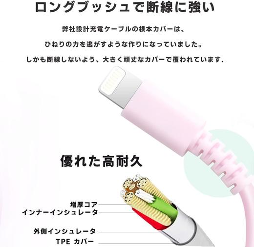 日本 FSC 苹果MFI认证  2.4A  USB转lighting数据线 FS-MFIAL150 （ 1.5米 ） 商品图1