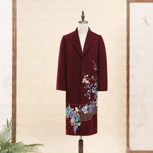 【福天华】品质寿服女大衣“繁花似锦”（紫红）百年工艺传统寿衣 商品图1