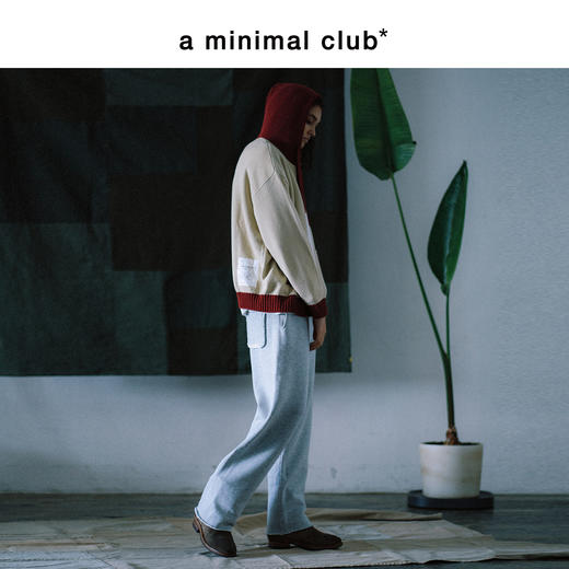 a minimal club重磅480克毛圈布直筒卫裤无侧缝100棉秋AM59SP20 商品图1