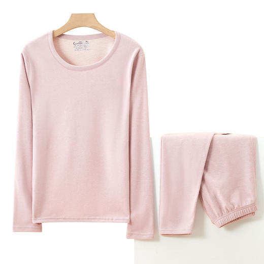 秋冬热卖【情侣羊绒蚕丝保暖内衣套装】双面磨毛 亲肤柔软 弹力贴身 37度蓄热保暖 修身显瘦保暖不紧绷 商品图4