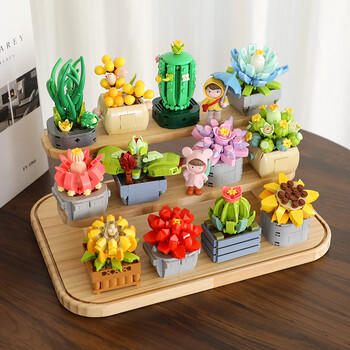 费米（Femibox）兼容乐高儿童拼装积木玩具花男女孩新年礼物生日多肉-肉锥S2281 商品图2