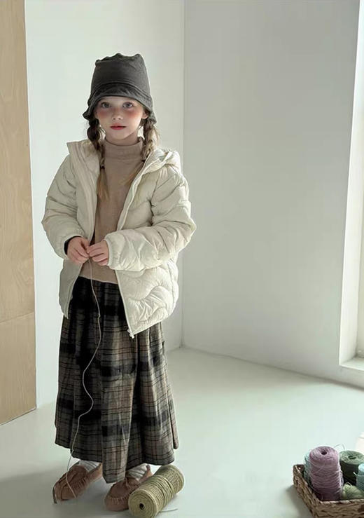 给宝贝们的~！90%白鸭绒零压泡芙连帽轻便羽绒服 商品图1