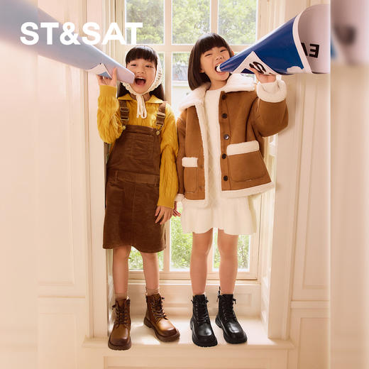 【童鞋】星期六英伦学院风女童马丁靴SSC3196L4P 商品图7