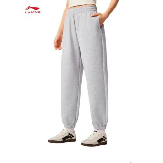 李宁女子2025秋季冰感排汗束脚宽松运动裤AKLVA34-2 商品图0