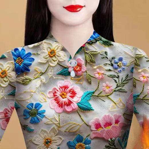 KQL 405H8926一体双面德绒半高领打底衫修身时尚\保暖上衣 商品图2