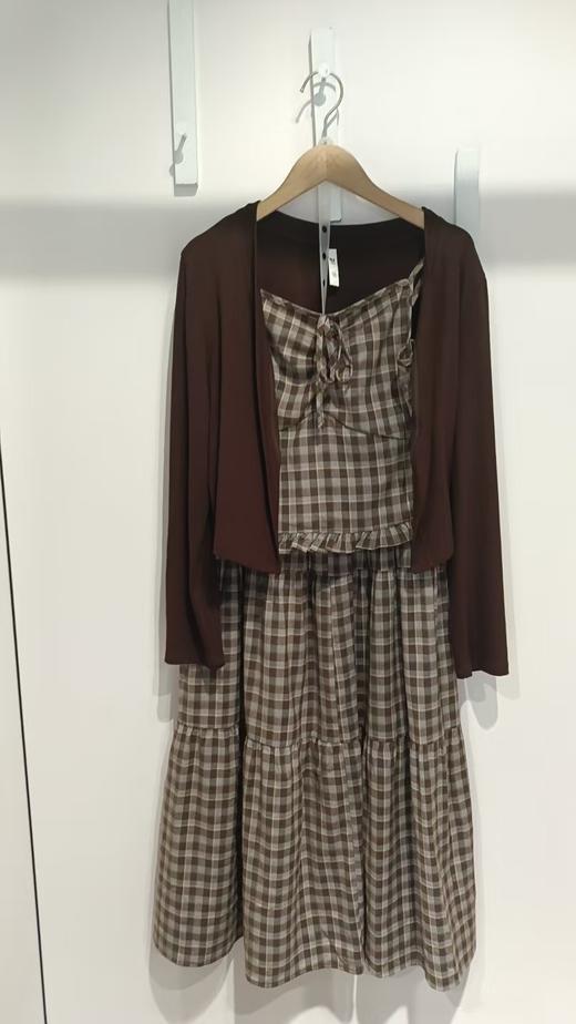 P&X设计师女装2025秋季套装长裙套装气质女神 流行款 825314050 咖色 商品图0