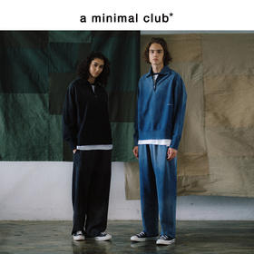a minimal club渐变水洗420克重直筒卫裤无侧缝抽绳裤腰AM59SP03