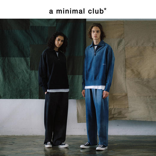 a minimal club渐变水洗420克重直筒卫裤无侧缝抽绳裤腰AM59SP03 商品图0