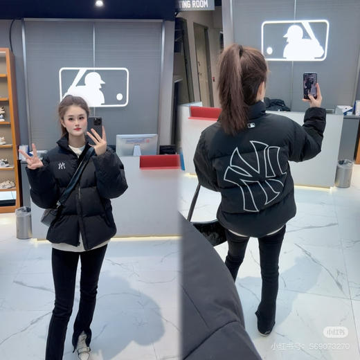 【秒杀价已调 直接拍】MLB 情侣款 大logo印花 立领羽绒服 商品图7