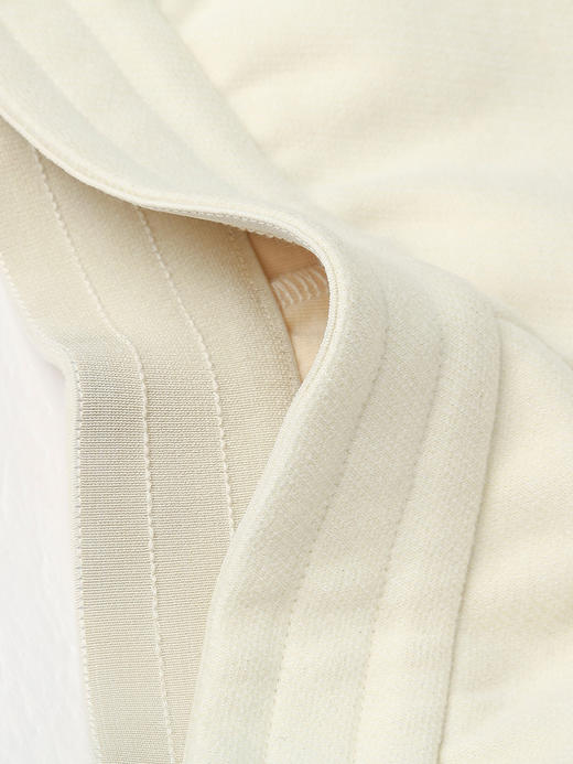 米白色高腰阔腿休闲裤 秋冬宽松显瘦品牌标识装饰百搭直筒裤 商品图4